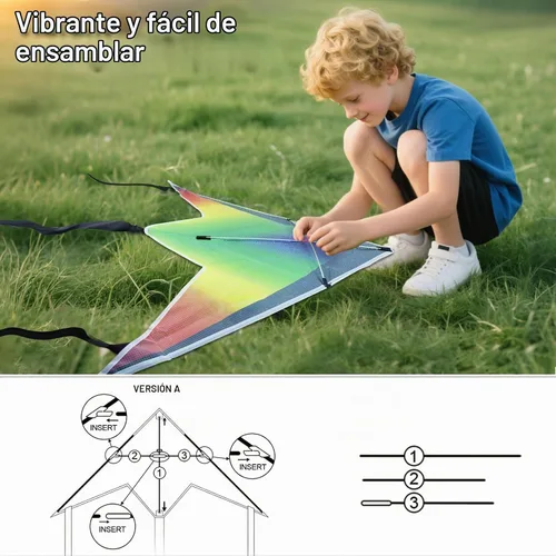 Vista 5 de 3 Pack Kite, Kites for Kids Ages 4-8 8-12, Beach Kite for Easy to Fly