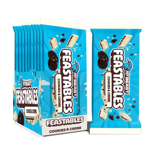 Vista 7 de Feastables Barra de chocolate con leche de almendras tamaño King, 2.1 oz (60 g), 10
