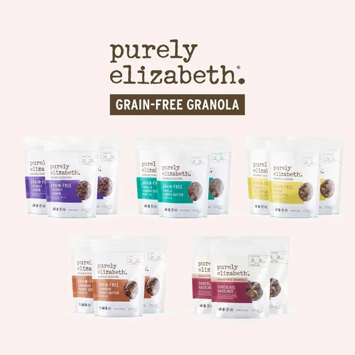 Vista 6 de Purely Elizabeth, mantequilla de almendras de vainilla, granola keto con aceite MCT, sin granos (6 unidades, 48 onzas a granel)