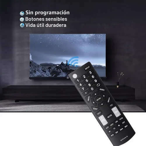Vista 7 de Reemplazo universal de control remoto apto para todos los televisores Insignia LED-LCD HDTV