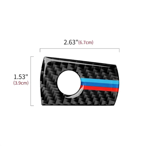 Vista 8 de Adhesivo de caja de guantes de coche, caja de almacenamiento con acabado de fibra de carbono, compatible con accesorios BMW F30 F31 F34 3GT F32 F33
