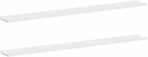 Vista 14 de Black Floating Shelves Set of 4, Wall Mounted MDF Shelves with Matte Finish for Living Room, Bedroom Decor Display