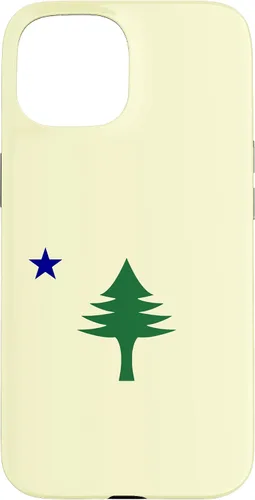 Vista 6 de Old Maine State Original Flag 1901 Pine Tree Case for iPhone 16