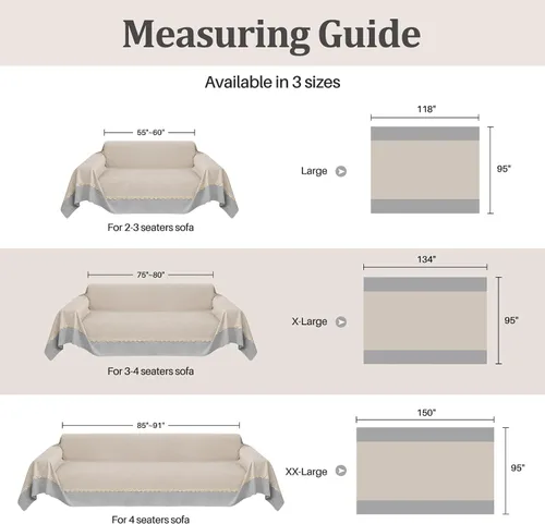 Vista 3 de Foreate Funda de sofá impermeable para mascotas, extra ancha, resistente al agua, lavable, para 3 cojines, a prueba de arañazos, para perros