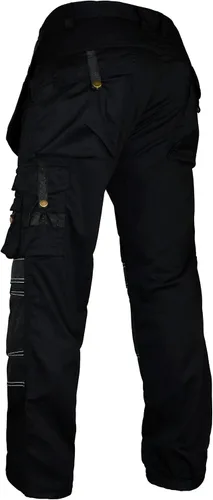 Vista 5 de FASHIO FF Cordura - Pantalones de trabajo tácticos para hombre con bolsillos para herramientas de utilidad, pantalones de seguridad reforzados