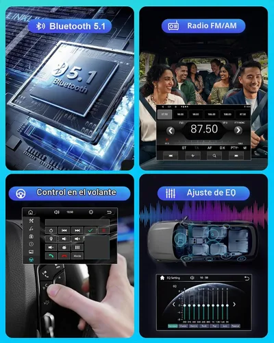 Vista 6 de Estéreo motorizado del coche de la pantalla táctil del solo DIN, Apple Gris