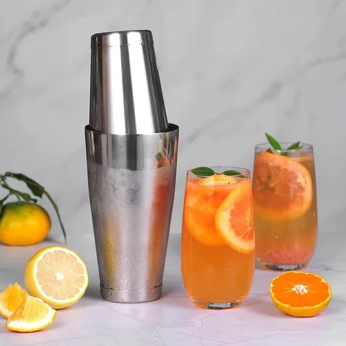 Vista 6 de Boston - Juego de coctelera con colador, juego de coctelera para barman