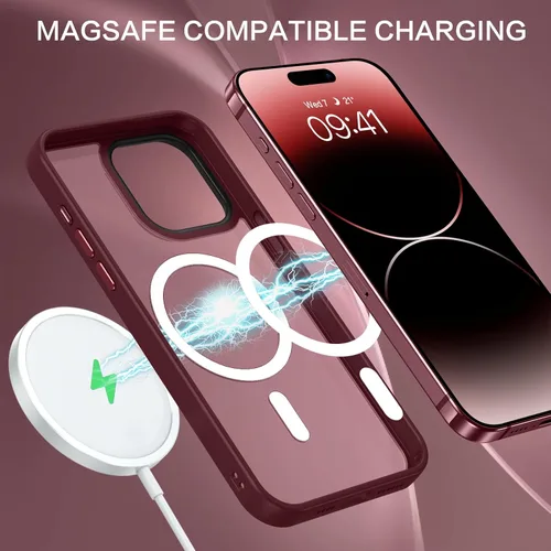 Vista 5 de BENTOBEN Funda protectora para iPhone 15 Pro Max, translúcida mate, delgada, a prueba de golpes, para mujeres y hombres, para iPhone 15 Pro Max