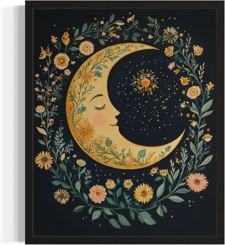 Vista 18 de Póster de Arte de Murciélago, Estilo William Morris Retro de Mediados de Siglo Botánico Victoriano Academia Oscura Decoración Gótica Galería 10a