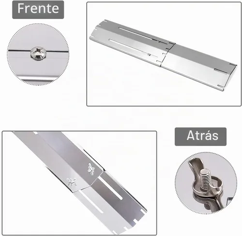 Vista 6 de Protector universal para placa de calor ajustable y resistente, tienda de campaña de calor de acero inoxidable, cubierta de quemador, barra