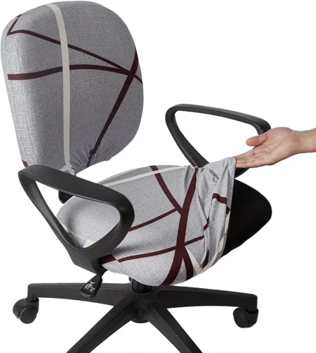 Vista 9 de Melaluxe Funda para silla de oficina de computadora, funda universal protectora y elástica para silla giratoria elástica