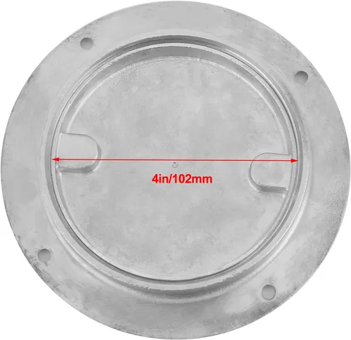 Vista 5 de KIMISS Placa de cubierta, 4 pulgadas de acero inoxidable cubierta de escotilla de cubierta de acero inoxidable escotilla de inspección con llave