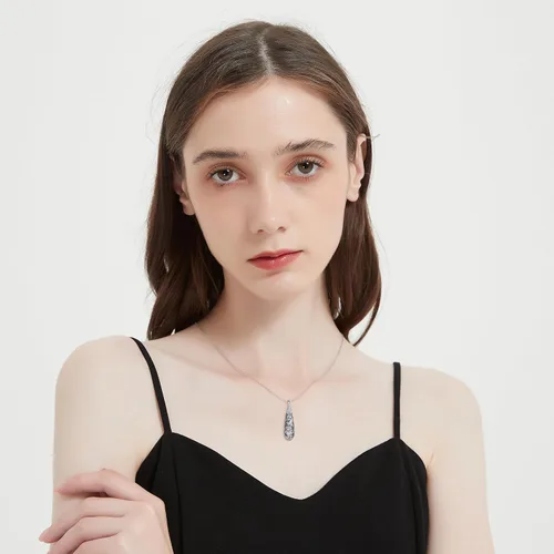Vista 143 de Collar con colgante de urna de cenizas de cremación y árbol de la vida para mujer, plata de ley US1
