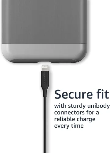 Vista 4 de Amazon Basics Paquete de 2 cables de carga USB-A a Lightning ABS, cargador certificado MFi para Apple iPhone 14, 13, 12, 11 X Xs Pro, Pro Max, Plus
