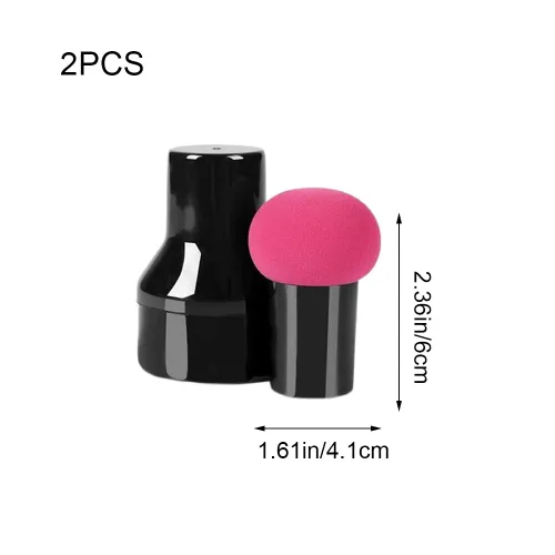 Vista 2 de 2 esponjas de maquillaje, esponjas de maquillaje con asas, estuches de maquillaje para cremas y polvos de base (hongo A)
