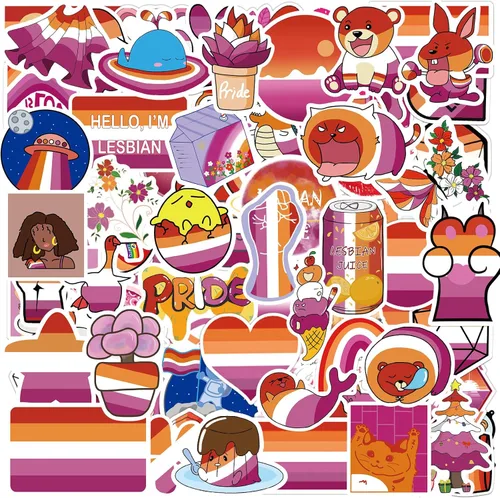 Vista 5 de Pegatinas de Orgullo Trans, 50 PIEZAS Adhesivos Transgénero FTM al Por Mayor para Accesorios de Celebración de Orgullo Trans, Desfiles, Decoración
