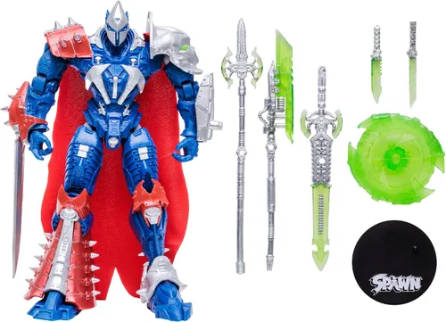 Vista 7 de McFarlane Toys, Spawn Comic Designer Edition Manga Spawn Mega figura con 22 partes móviles, figura coleccionable con accesorios y base de soporte