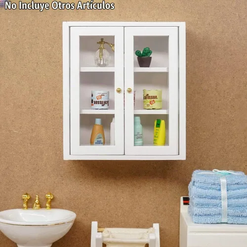 Vista 7 de Odoria 1/12 Mueble superior de cocina en miniatura Accesorios para muebles de casa de muñecas