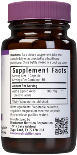 Vista 2 de BLUEBONNET NUTRICIÓN ÁCIDO ALFA LIPOICO 100 mg
