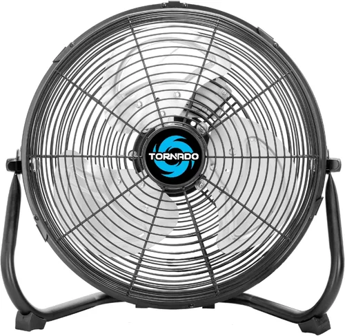 Vista 9 de Tornado - Ventilador de tambor metálico de 24" de alta velocidad, 7700 CFM, 3 velocidades, resistente para uso industrial y comercial, motor de 1/3