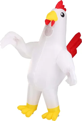 Vista 3 de Disfraz inflable de pollo para adultos