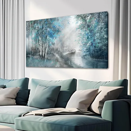 Vista 11 de SOUGUAN Cuadros de Arte en Blanco y Negro Abstractos Colgantes de Pared Decoración Obra de Arte Moderna 20"X40" Decoraciones de Pared