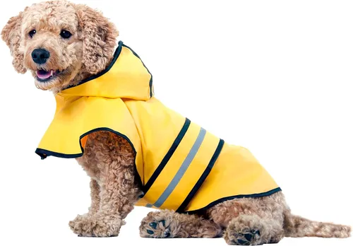 Vista 10 de Fashion Pet días lluviosos Slicker Amarillo Raincoat, XS, Amarillo