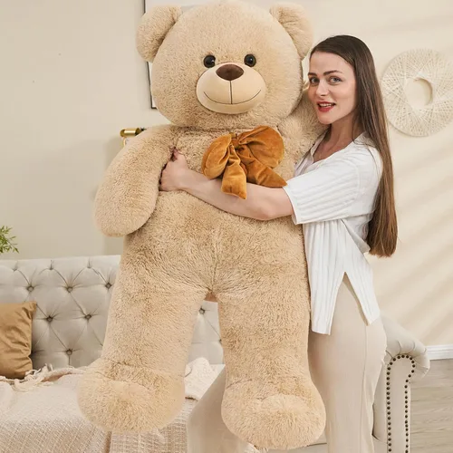 Vista 7 de Tezituo Oso de Peluche Gigante de 47 Pulgadas, Suave Animal de Peluche Grande Tamaño Real de 4 Pies, Juguete de Oso de Peluche, Regalo de San Azul