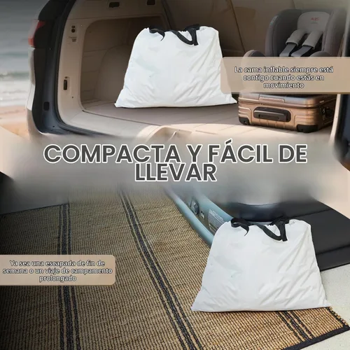 Vista 9 de Colchón de Aire Twin con Bomba Integrada, Cama de Aire Inflable de 18" de Altura Plegable, Colchón Autohinchable Cómodo Cama Individual para Casa