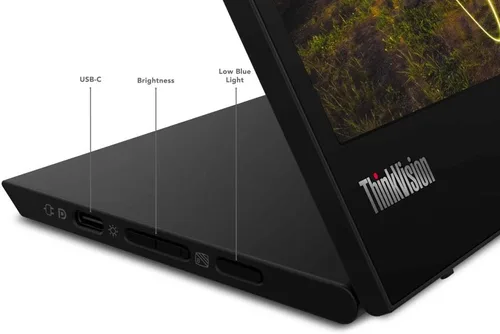 Vista 5 de Lenovo ThinkVision M15 15.6" Full HD WLED LCD Monitor - 16:9 - Raven Black