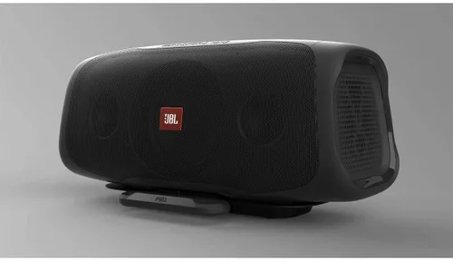Vista 4 de JBL BassPro Go - Subwoofer alimentado para vehículo y altavoz Bluetooth portátil de rango completo, Negro