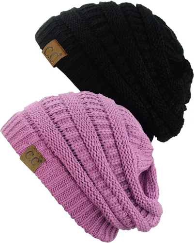 Vista 13 de Gorro a la moda de tejido suave abultado, cálido y elástico de C.C
