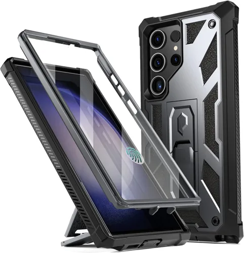 Vista 7 de Poetic Spartan - Funda para Samsung Galaxy S23 Ultra 5G de 6.8 pulgadas, protector de pantalla integrado funciona con identificación de huellas