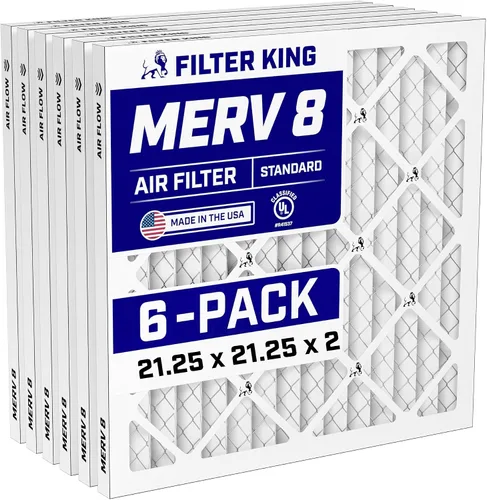 Vista 269 de Filter King Filtro de aire 6x12.25x1 Paquete de 6 Filtros plisados MERV 8 HVAC para horno A/C HECHO EN EE. UU. Tamaño real: 6 x 12.25 x .75