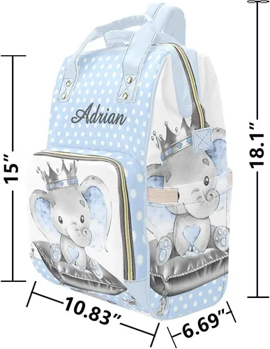 Vista 6 de Mochila de pañales personalizada con nombre para hombres y mujeres, bolsas de bebé personalizadas para enfermería, bolsa de viaje