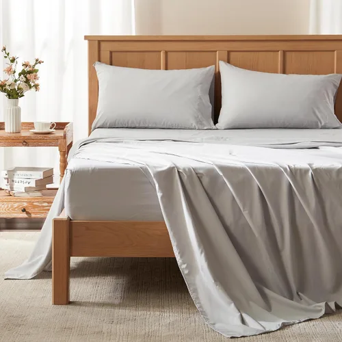 Vista 19 de Comfort Spaces - Sábana bajera Coolmax supersuave y resistente a la decoloración que absorbe la humedad con elásticos alrededor que se adapta a