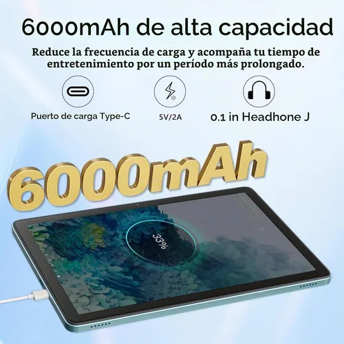 Vista 5 de Raemond Tablet Android 15 de 10 pulgadas, 24 GB de RAM+128 GB de ROM/1 TB expandible, CPU octa-core de 1.8 GHz, pantalla HD IPS de 1280 x 800, WiFi