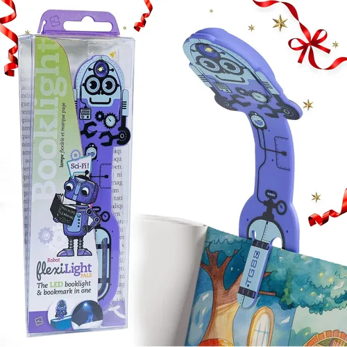 Vista 23 de Flexilight Pal - Luz de lectura 2 en 1, marcapáginas, luz LED con clip, lámpara de lectura para niños y adultos, accesorios de libro de regalo