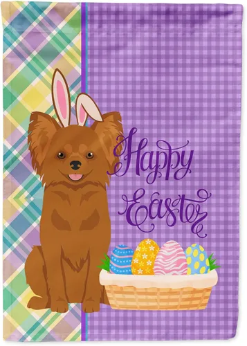 Vista 102 de Caroline's Treasures WDK4925GF Bandera de Pascua Airedale Terrier negra y tostada, tamaño jardín, bandera decorativa para patio exterior, patio