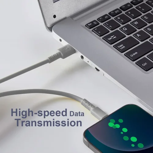 Vista 6 de Hichain Cable de carga USB C gris de 4 pies, cable de carga rápida tipo C de 100 W