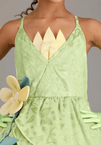 Vista 7 de Disfraz de Tiana Disney Deluxe para niña
