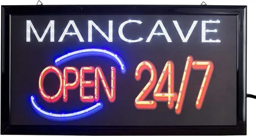 Vista 4 de Crystal Art 79488 "Sign Of The Times", letrero Man Cave con luces LED (10 x 19 pulgadas)