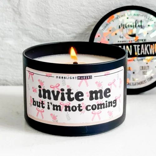 Vista 11 de Moonlight Makers Inner Peace Starts with Four Words: Not My F*cking Problem - Lavender Driftwood Scented Soy Wax Candle, Funny Birthday & Bridal