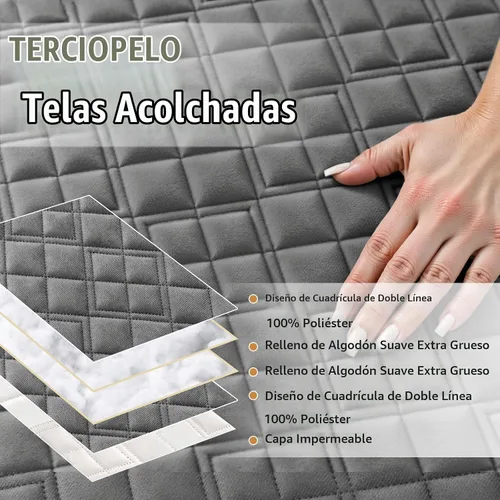 Vista 3 de Arfntevss Fundas impermeables para sofá modular en forma de L, lavable, de terciopelo, para sofá seccional, antideslizantes, fundas de esquina