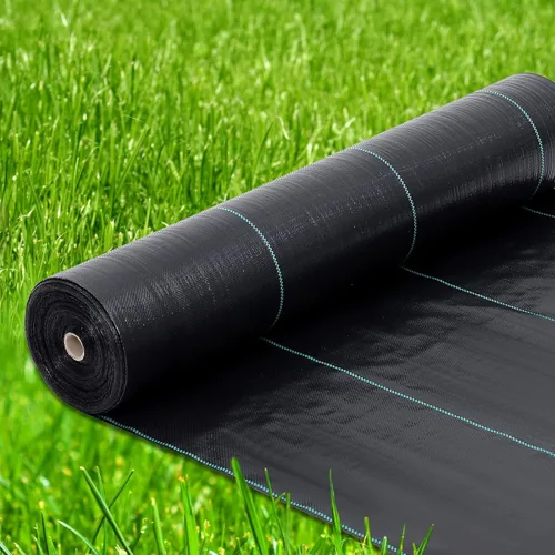 Vista 8 de Tela de barrera de malezas prémium de 3 x 300 pies, 3.24 oz resistente, tela de control de malezas, alta permeabilidad, buena para cama de flores