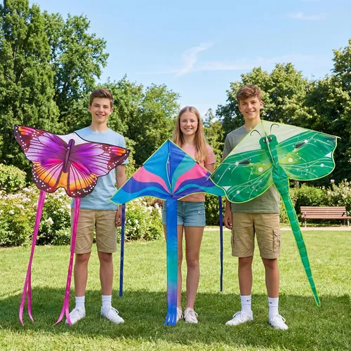 Vista 2 de 3 Pack Large Kites, Easy to Fly Beach Kites