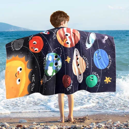 Vista 24 de WERNNSAI Toalla de playa para niños, 30 x 60 pulgadas, Axolotl de secado rápido, sin arena, toalla de playa para niñas, toalla de playa