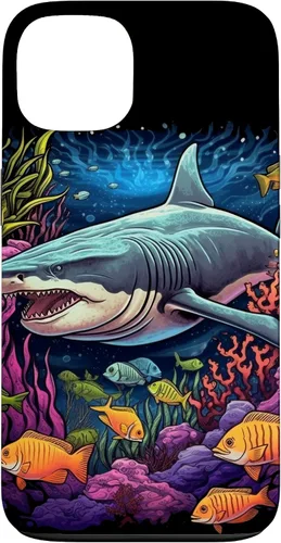 Vista 7 de iPhone 16 Tiger Shark Sea Ocean Underwater Shark Lover Case