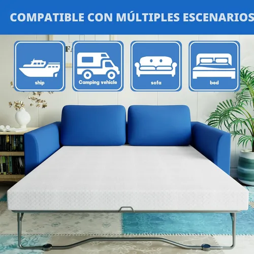 Vista 7 de Colchón de repuesto de espuma viscoelástica de gel frío de 4.5 pulgadas para sofá cama y sofás cama - Tamaño individual CertiPUR-US Certificado