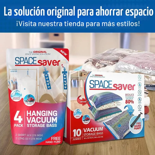 Vista 9 de [Usado] Paquete de 6 bolsas de almacenamiento al vacío variadas para edredones, mantas y ropa, bolsas de compresión selladas al vacío con bomba